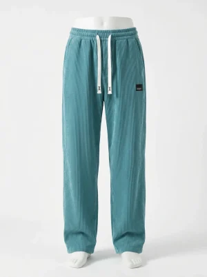 Pantalon velours ample homme streetwear cordon ajustable - Vue 1 - Pantalon velours