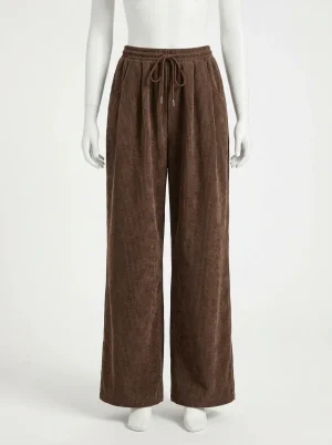 Pantalon velours cargo femme large fluide style rétro - Vue 1 - Pantalon velours