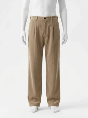Pantalon velours coton ample quotidien style vintage homme - Vue 1 - Pantalon velours
