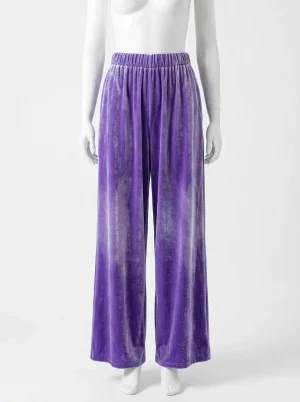 Pantalon velours drapé fluide décontracté femme - Vue 1 - Pantalon velours