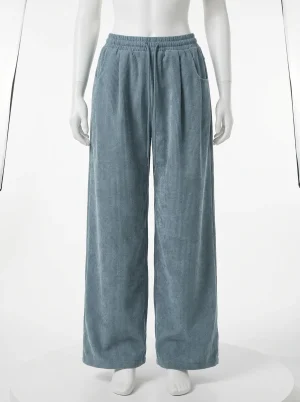 Pantalon velours large femme cordon quotidien vintage - Vue 1 - Pantalon velours